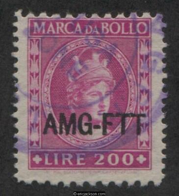 AMG Trieste Fiscal Revenue Stamp, FTT F79 used, F