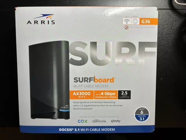 ARRIS SURFboard G36 DOCSIS 3.1 Wi-Fi 6 Cable Modem