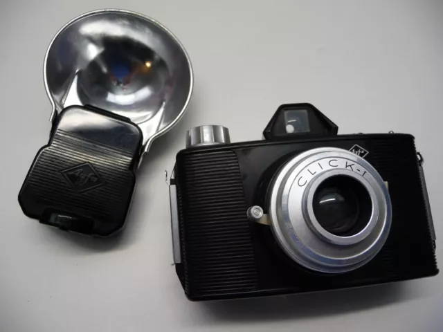 Agfa Click-1 Rollfilm Kamera plus Blitzlicht und Tasche 3