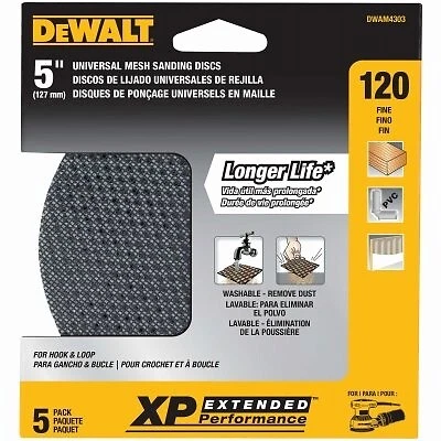 Carta vetrata disco 5PK 120 G -DWAM4303
