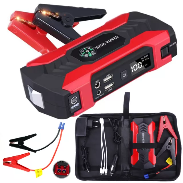 28000mAh Auto KFZ Starthilfe Jump Starter 12V Ladegerät Booster Power Bank PKW