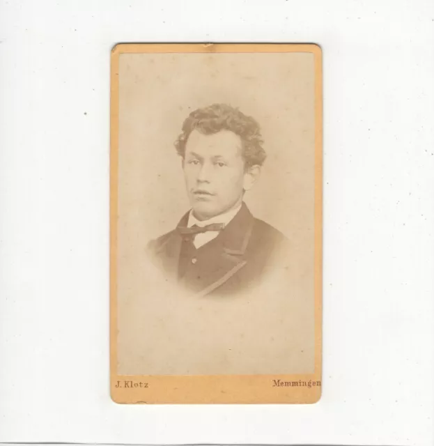 J. Klotz CDV Foto Herrenportrait - Memmingen 1870er