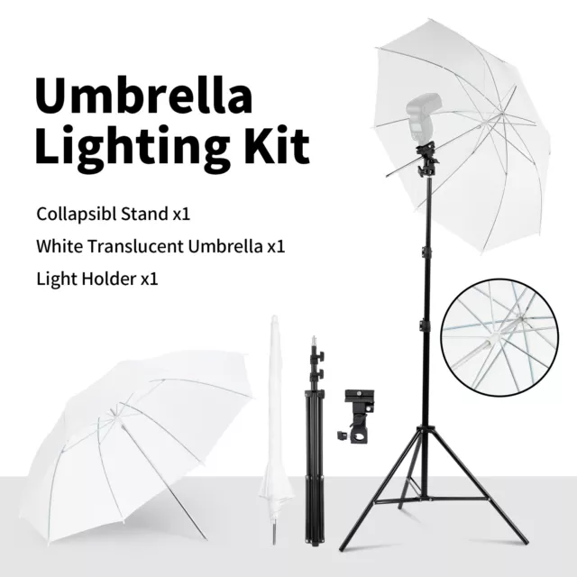 Photography Studio Umbrella Lighting Light Stand Flash Speedlight Holder Bracket