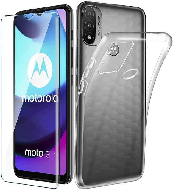 Coque Etui Housse + Verre Trempé pour Motorola Moto E13 E20 E20S E22 E30 E40