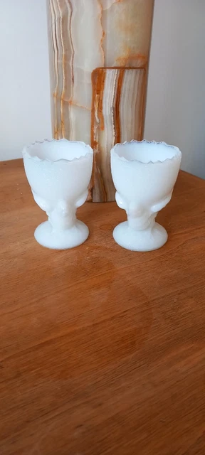 LOT 4 COQUETIERS Verre Forme Poule Cocotte ARC France Vintage EUR 15,00