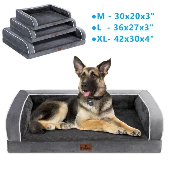 C-Shape Medium Large Jumbo Dog Bed Orthopedic Memory Foam Pet Soft Mattress