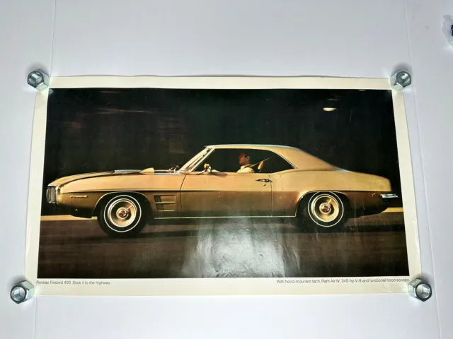 Vintage Pontiac Firebird 400 Advertising Poster