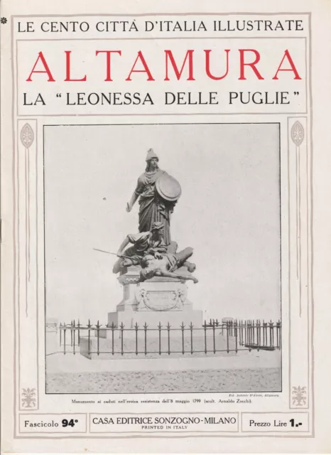 ALTAMURA - LA "LEONESSA DELLE PUGLIE" - Anni 1920