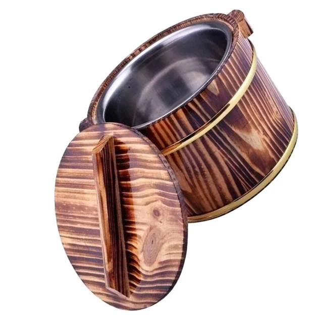 20 cm legno sushi ciotola riso ciotola per sushi riso vasca di miscelazione con coperchio cottura