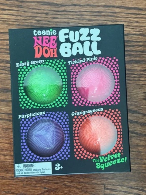 Needog Fuzzball NEEDOH TEENIE 4 Pack Nee Doh Mini Hot Fuzz Ball Set of Four New Factory ...