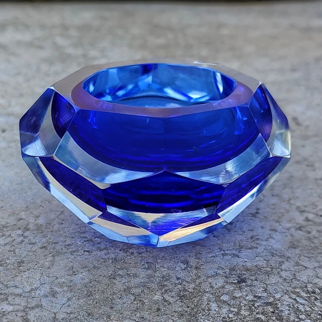 Posacenere Flavio Poli Murano Vetro Sommerso Vintage Anni 60 Seguso Diamante