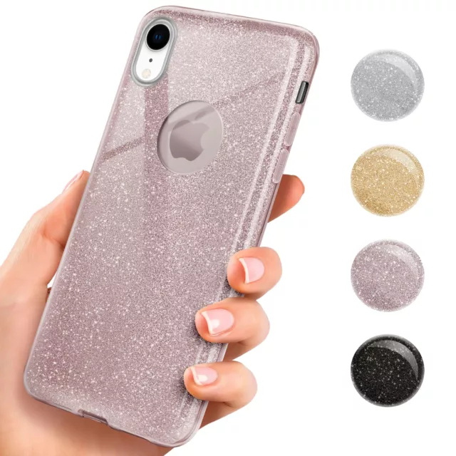 Brillantina Funda para Móvil Apple IPHONE XR Protectora Estrás Silicona Nuevo HD