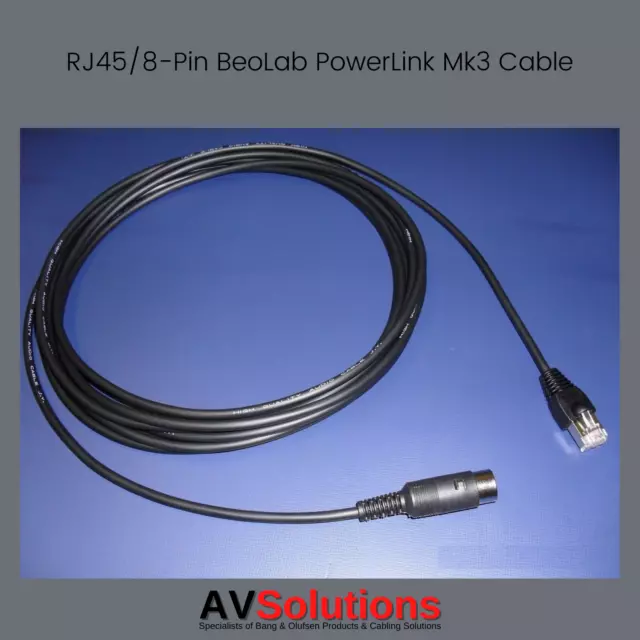 Cable de altavoz PowerLink BeoLab RJ45/8 pines para Bang & Olufsen B&O | HQ Mk3 - 20 M