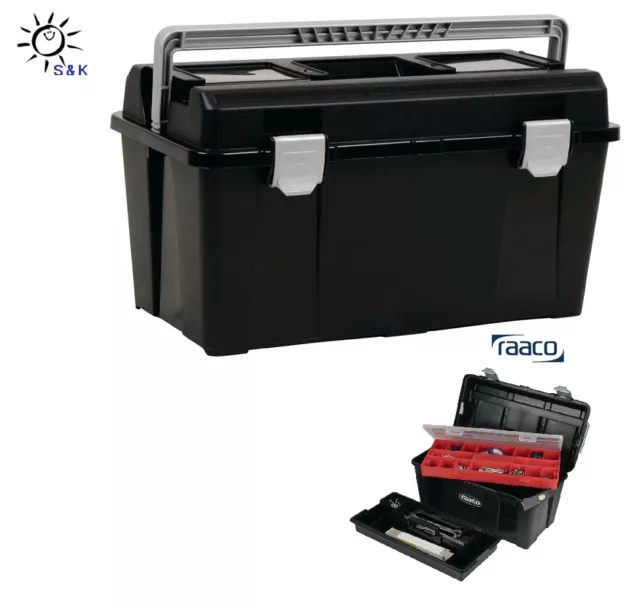 RAACO Werkzeugkoffer Toolbox Toolbox 33-34 B.480xH.258x mit Schnappverschlüssen