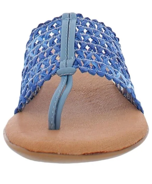 Andre Assous sz 10 Nice Woven Featherweight Sandal Blue Ombre Thong NWT