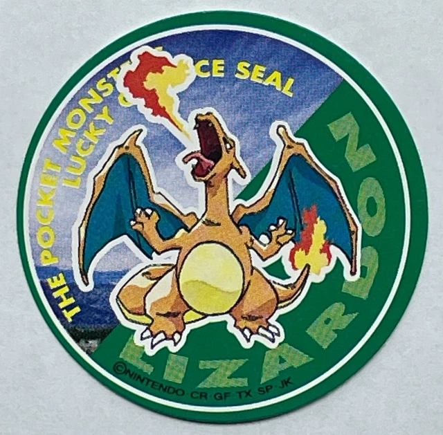 Sticker 1998 CHARIZARD POKEMON VINTAGE Small Sticker Meiji 1998 Japanese Nintendo ...