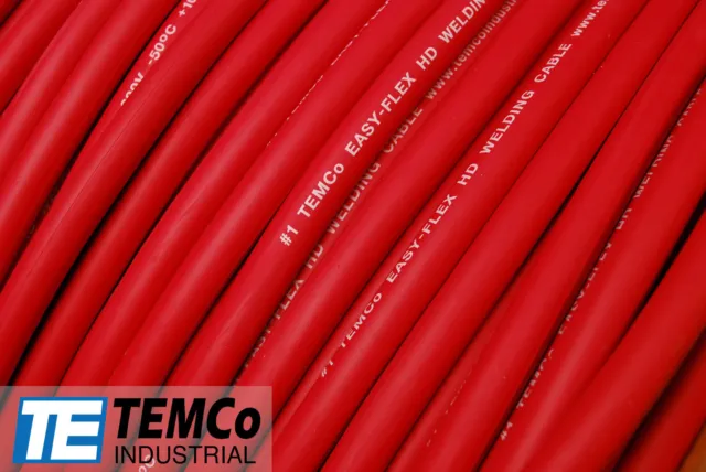 WELDING CABLE 4/0 AWG RED Per-Foot CAR BATTERY LEADS USA NEW Gauge Copper Solar