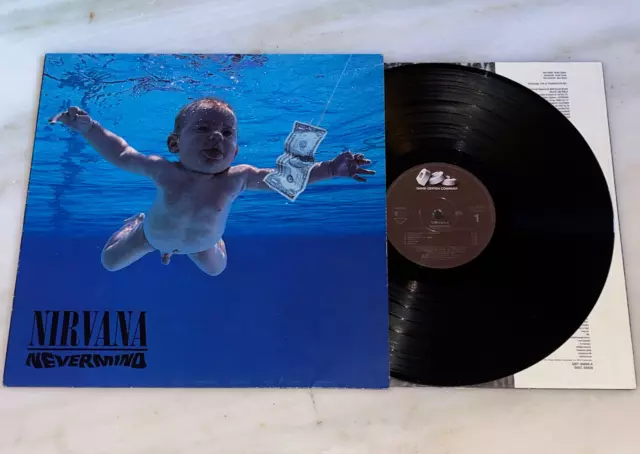 LP DE VINILO NIRVANA Nevermind ORIGINAL 1a EDICIÓN 1991 CON INTERIOR DE MONO INVERTIDO!