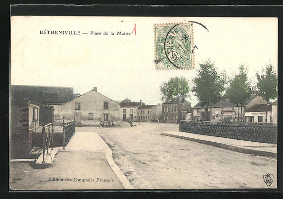 CPA Bétheniville, Place de la Mairie 1907