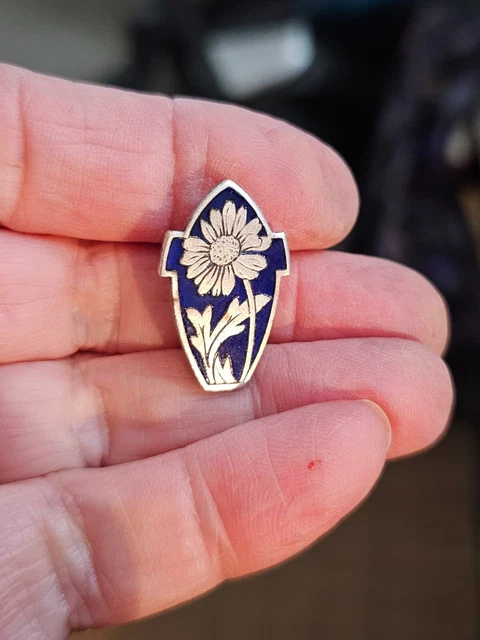 Broche Ancienne Mellerio - Motif Marguerite - Année 1920 - Plaque Or - Occasion