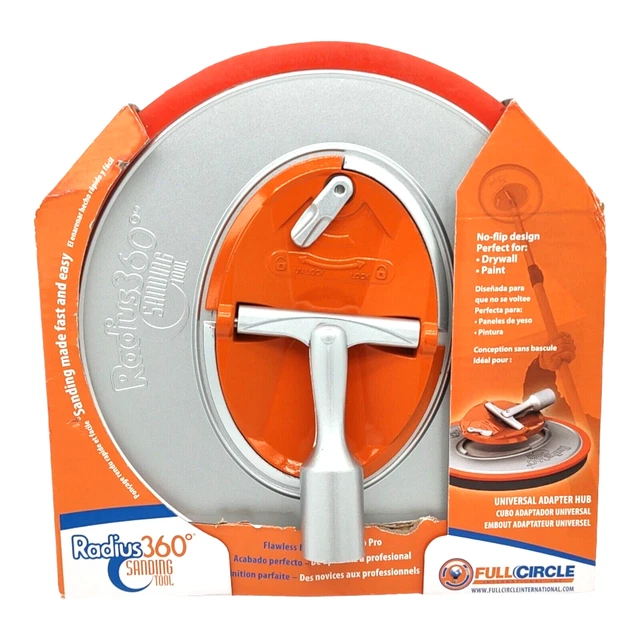 Full Circle Radius360 (R360) Drywall Sanding Tool Universal Adapter Hub 9" Round