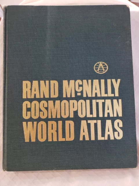 Rand McNally - Cosmopolitan WORLD ATLAS 1958 with Pocket MAP of ALASKA