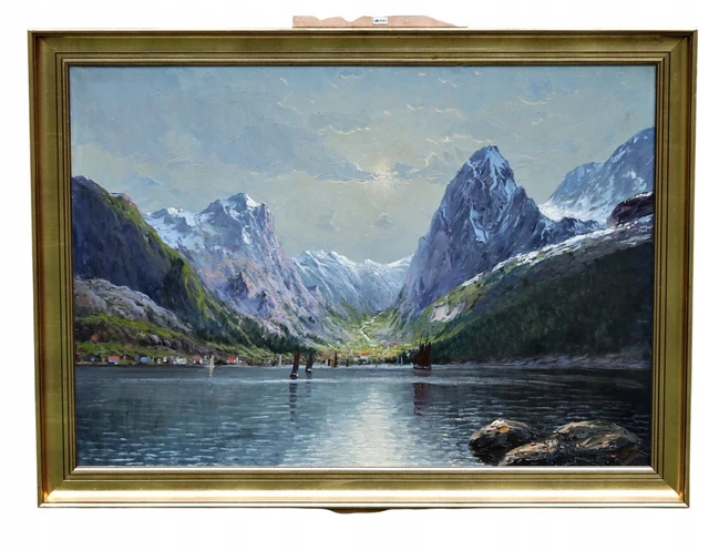 GUSTAV P. RIMMER (1904-1988) - Norwegian Landscape, oil on canvas ...