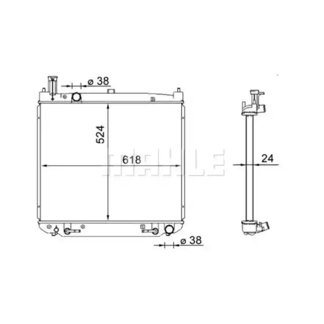 Kühler Motorkühlung MAHLE CR 1577 000S