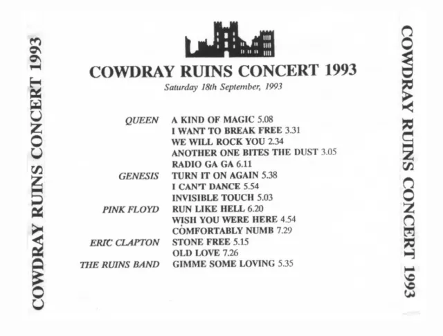 Queen,Pink Floyd, Genesis,Cowdray Ruins Concert Programme.Rare Item 3