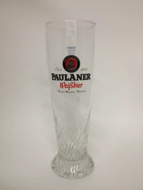 Paulaner (Munich) - Bavarian / German Beer Glass 0.3 Liter - "Weissbier" - NEW