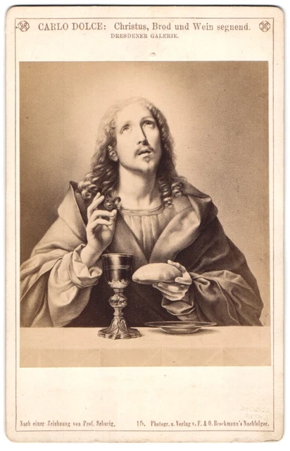 Fotografie F. & O. Brockmann´s Anchf., Dresden, Gemälde: Christus, Brod und Wei
