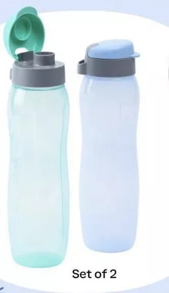 Tupperware Gen II ECO Drink Bottle 750ml Water Bottle With Drinking Cap New X2