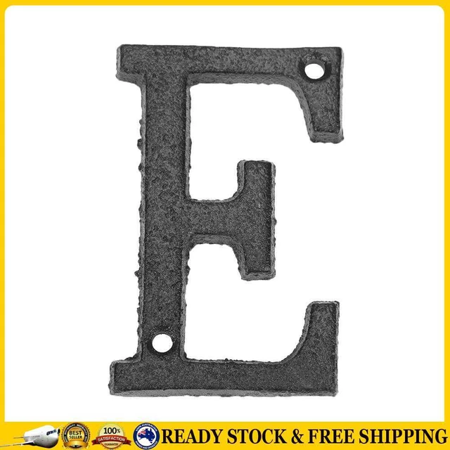 Metal Letters Cast Iron House Sign Doorplate DIY Cafe Wall Decoration (E) Z#B