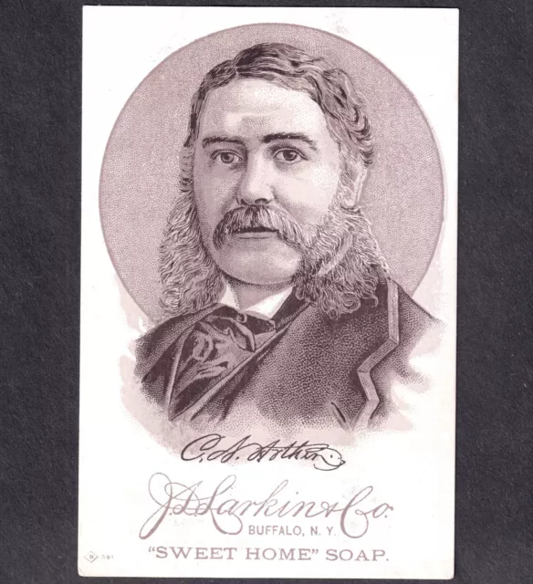 Chester A. Arthur - 1885 - H603 J.D. Larkin & Co Sweet Home Soap Presidents Card 2