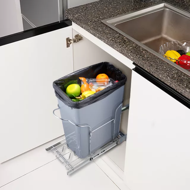 VEVOR Cubo de Basura Empotrado Deslizante 29 L Colector de Residuos de Cocina