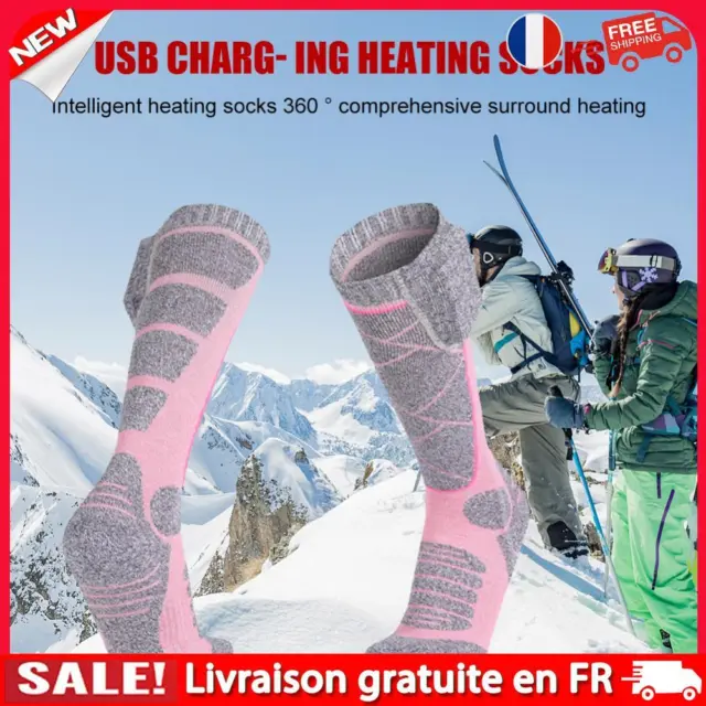 fr Chaussettes chauffantes électriques chauffe-pieds d'hiver pour le camping dan