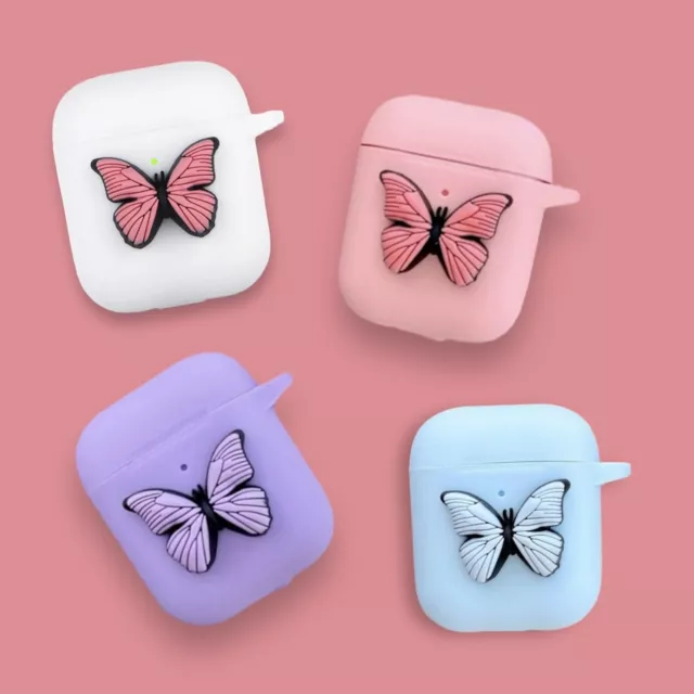 Airpods Case 3D Cute Cartoon Butterfly Animal  Silicone Earphone Cover Uk Seller