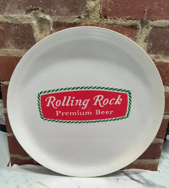 Vintage Rolling Rock Premium Beer Tray Latrobe Brewing Co Pennsylvania Bar Sign