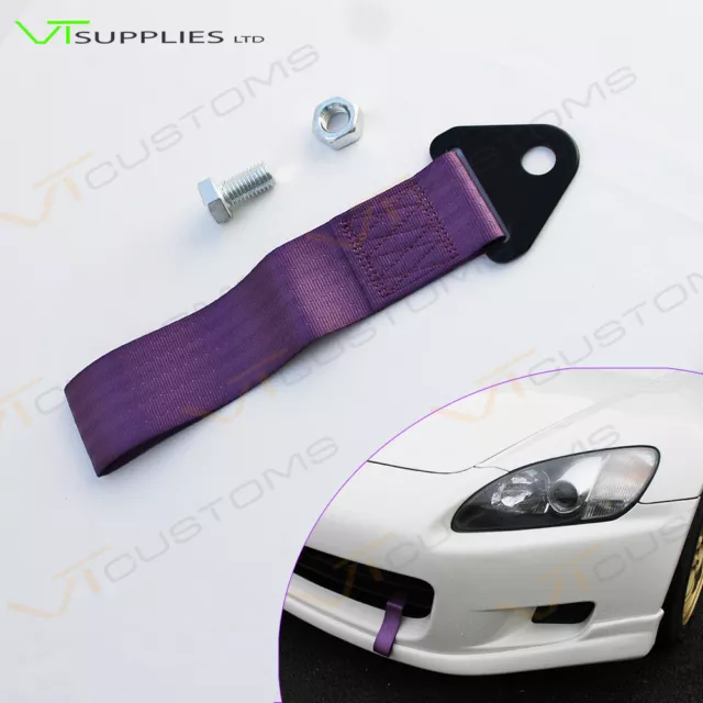 Purple Racing Tow Strap For Universal Track Car Motorsport Kit JDM Drift