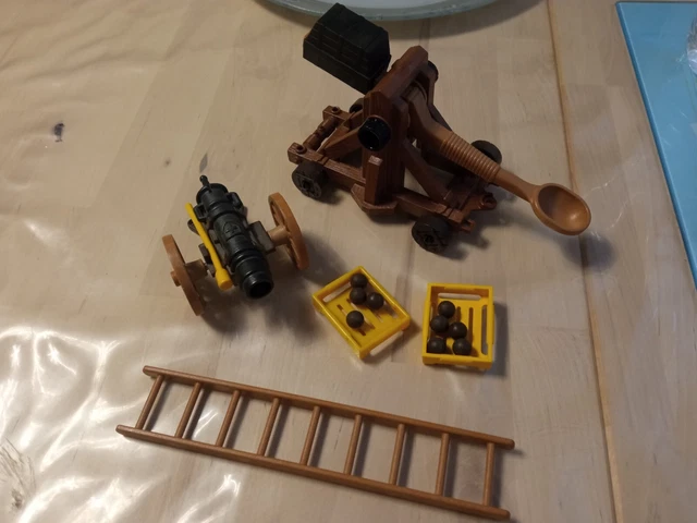Playmobil Geobra - 3653-A - Soldats Et Catapulte - 1993