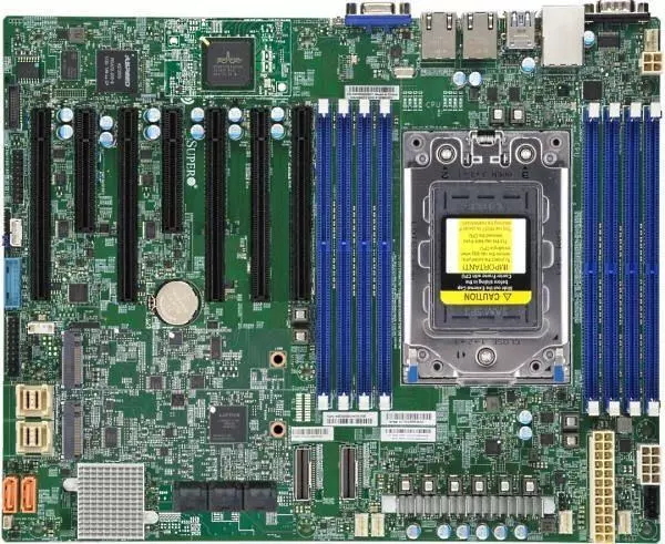 SUPERMICRO H12SSL-NT - Motherboard - ATX - Socket SP3 - USB 3.0 - 2 x 10 Gigabit