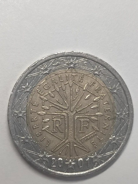 Liberte Egalite Fraternite 2 Euro 2001 MONETA 2 EURO, FRANCIA 2001 liberte' egalite' fraternite' RARA EUR 30