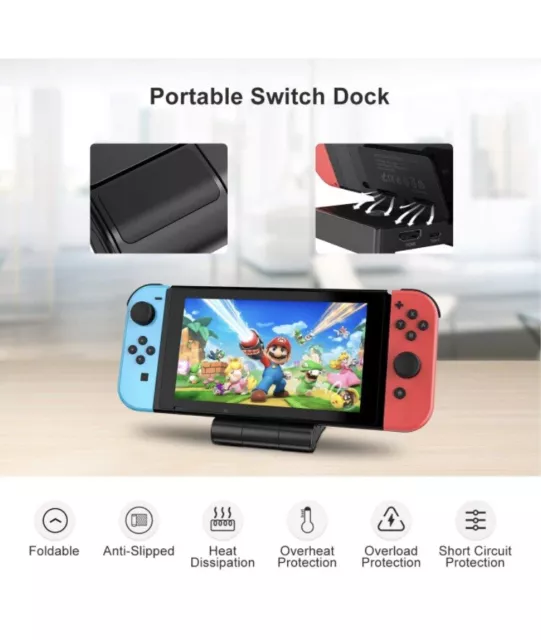 Portable Nintendo Switch Docking Station HDMI Converter Type-C Charging Dock