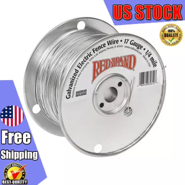 Red Brand Electric Fence Wire 1/4 mi, Resistance To Rust And Corrosion