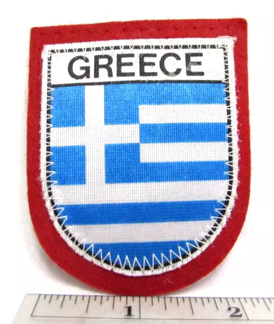 Vintage Greece Flag Jacket Patch Badge Greek Travel Souvenir