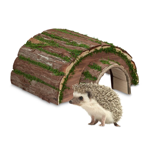 Hôtel à Hérissons Naturels Spetebo Durable Niche Hérisson Bois Massif Spetebo - Abri Extérieur Résistant Intempéries 34x28x25cm Abri Hérisson Bois Massif Extérieur Résistant Intempéries