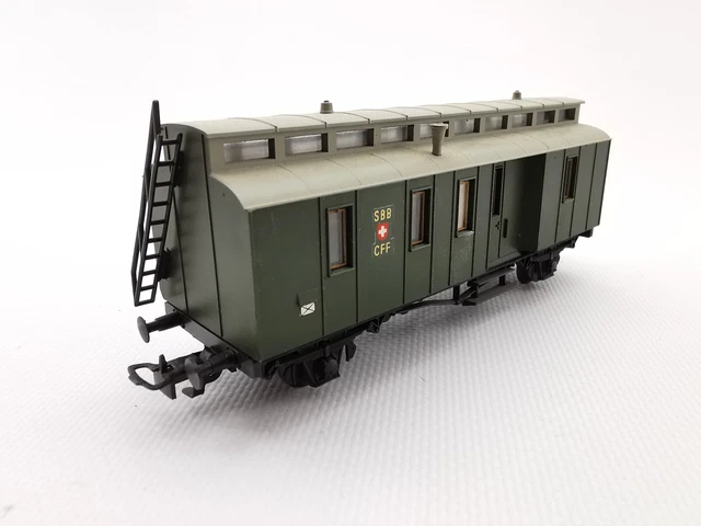 LILIPUT ÉCHELLE HO VOITURE BOITE A TONNERRE 2 ème CLASSE SBB-CFF UN
