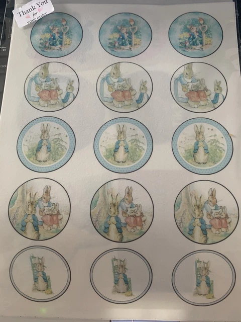 Peter Rabbit Wafer PETER RABBIT WAFER Cupcake Toppers X15 £2.30 - PicClick UK