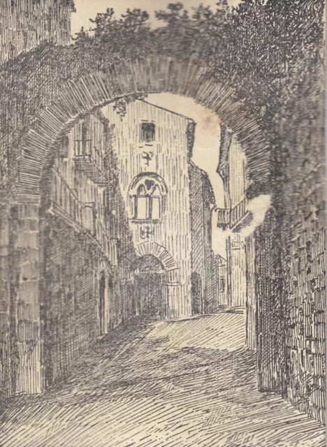 Al13-40B) Veroli Antica Arco Santa Croce Disegno Di M Mezzacapo Vg Frosinone
