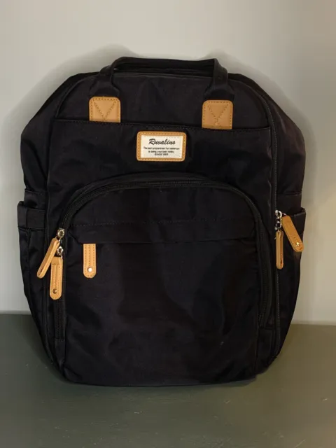 RUVALINO Backpack, Diaper Bag, Multifunction Travel Back Pack - BLACK NWOT